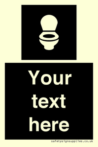 Custom information: black panel wc toilet